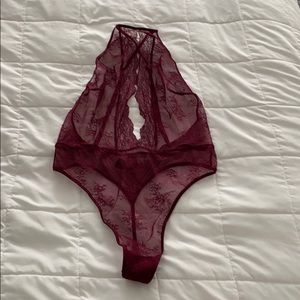 maroon VS lingerie